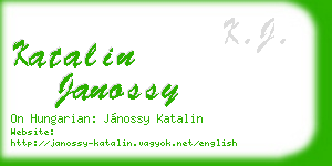 katalin janossy business card