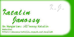 katalin janossy business card